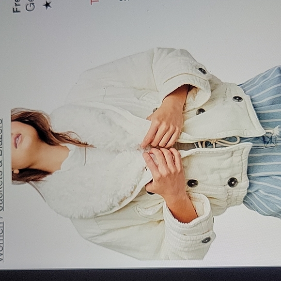 NWT!! Free People Georgia Teddy collar Jacket - Picture 8 of 17